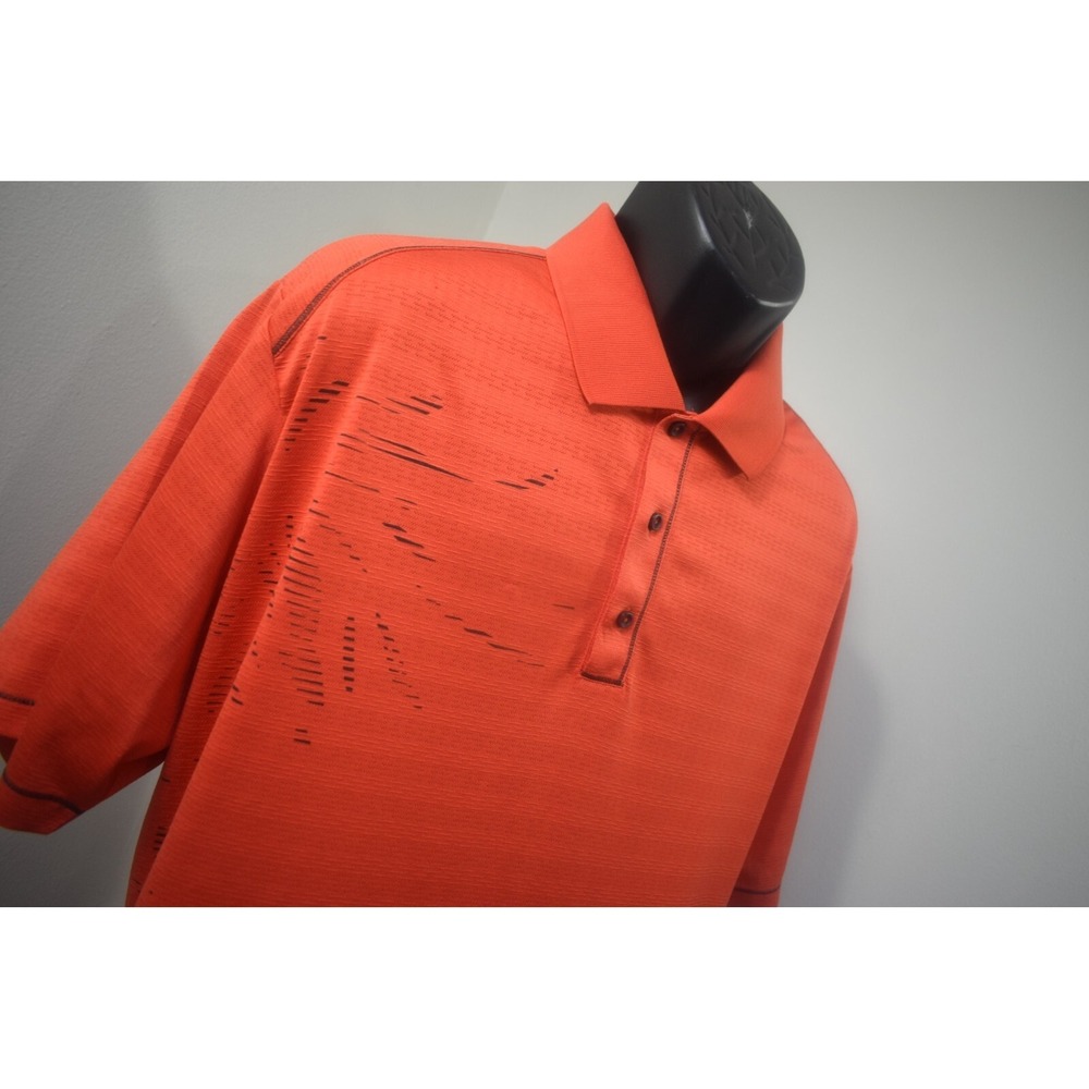 Adidas Golf Polo ClimaCool Performance Short Sleeve Orange Mens Size 2XL XXL